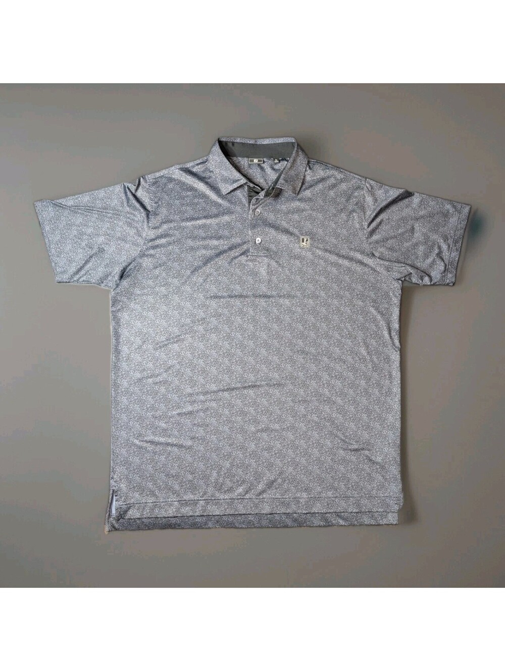 Footjoy Black Speckle Lisle Polo XL Reserve Club
